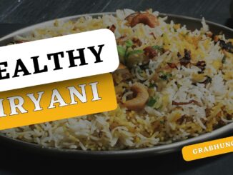 Aromatic Indian Biryani rice with spices and herbs.