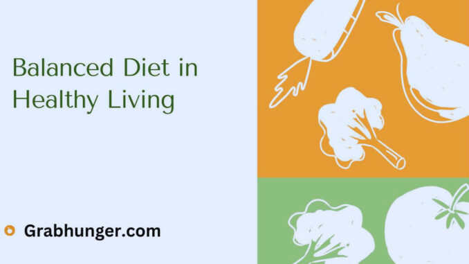 Role of a Balanced Diet in Healthy Living The definition of a balanced diet is that which, first of all, is made up of a wide variety of different kinds of foods in the right proportions to provide all nutrients the human body needs.